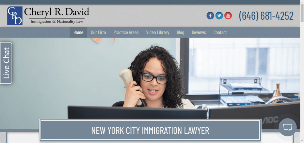 50 Best Immigration Attorney Website Designs 22 Cheryl David Law