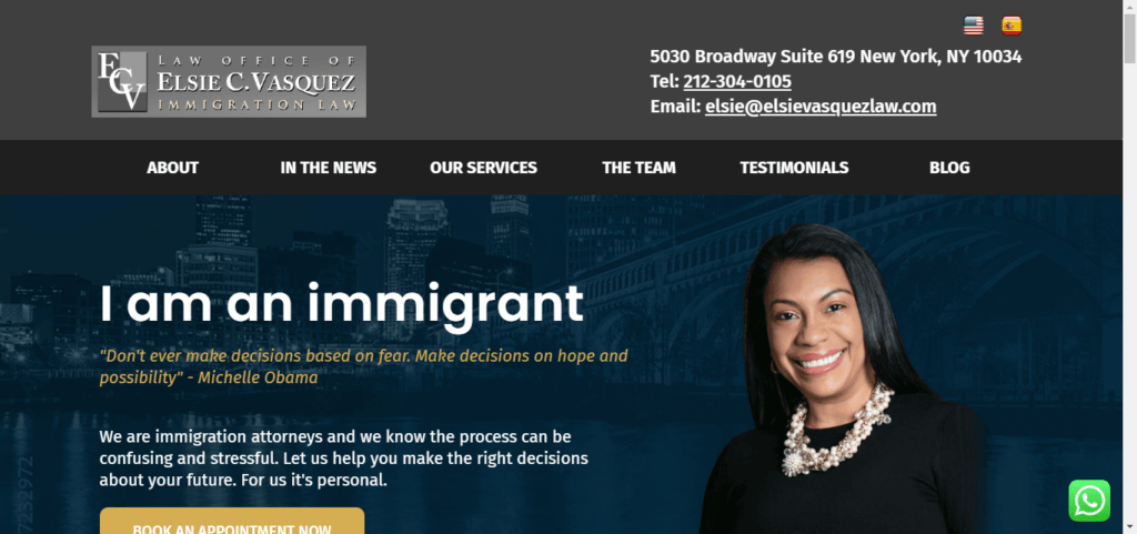 50 Best Immigration Attorney Website Designs 40 Elsie Vasquez Law