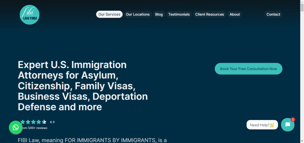 50 Best Immigration Attorney Website Designs 34 Fibi Law