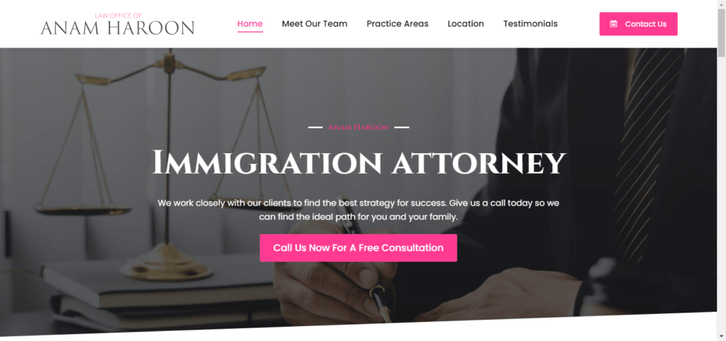 50 Best Immigration Attorney Website Designs 36 Haroon Law