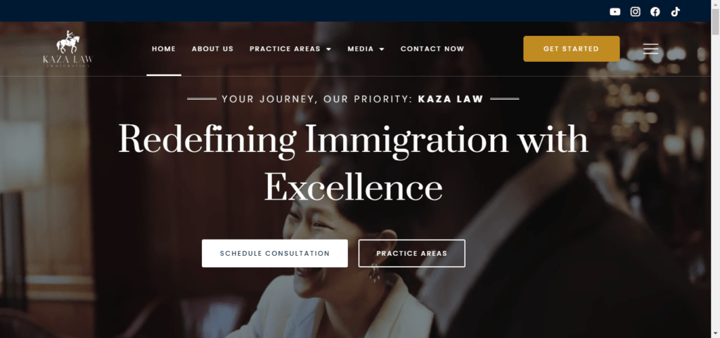 50 Best Immigration Attorney Website Designs 38 Kaza Law