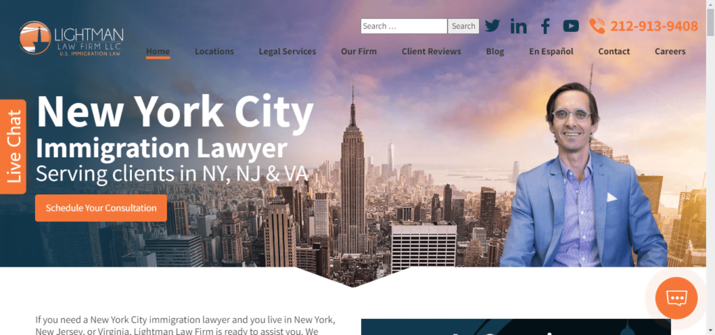 50 Best Immigration Attorney Website Designs 5 Lightman Law Firm