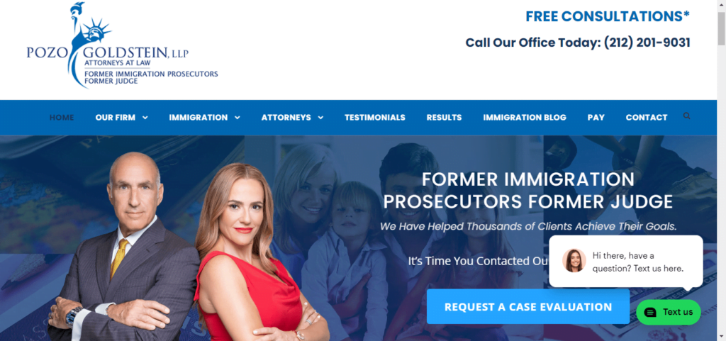 50 Best Immigration Attorney Website Designs 6 Pozo Goldsteinny