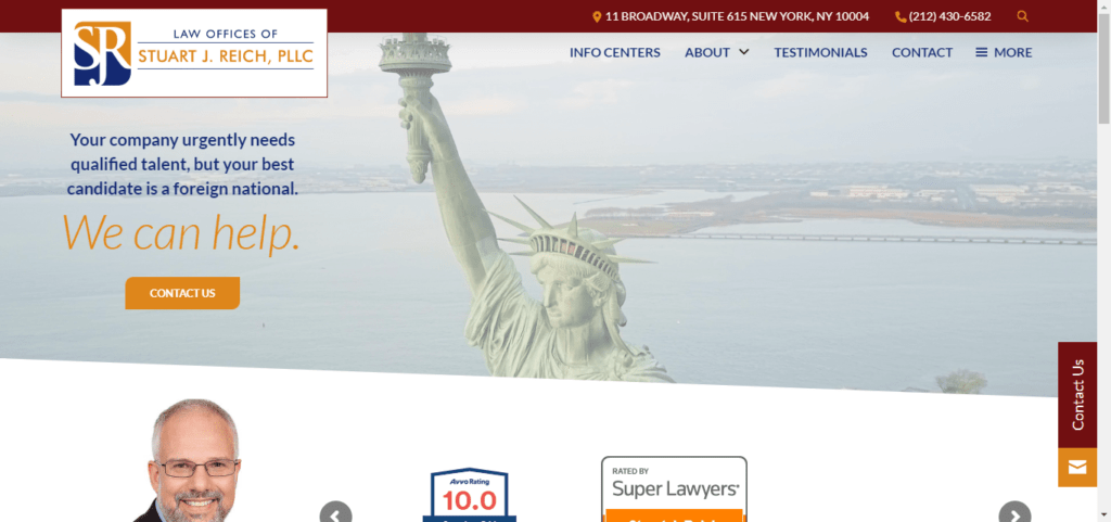 50 Best Immigration Attorney Website Designs 19 Reich Immigration