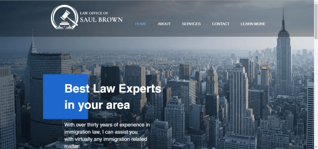 50 Best Immigration Attorney Website Designs 48 Saul Brown Law