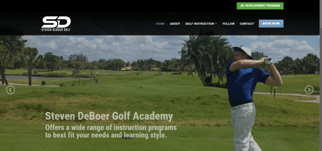 30 Best Golf Instructor Website Design 23 Steven DeBoer Golf Academy