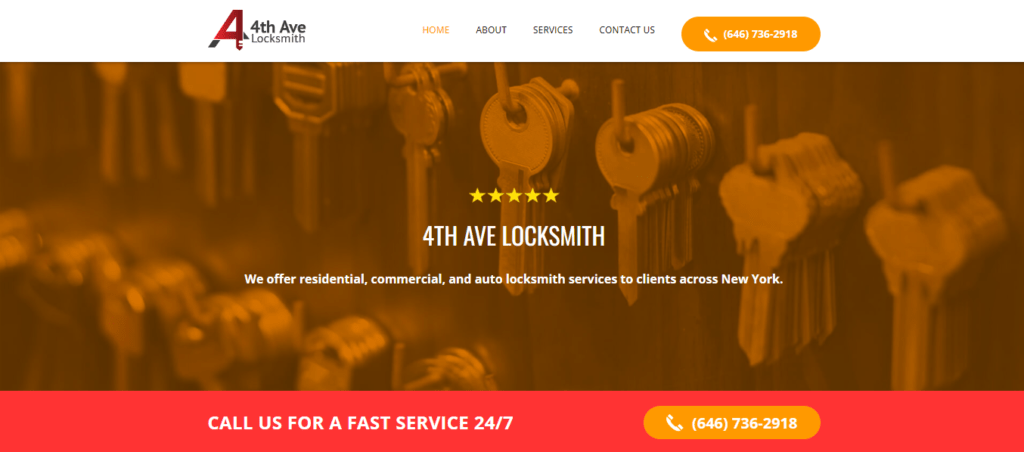 Locksmith Website Design 30 4thavelocksmith