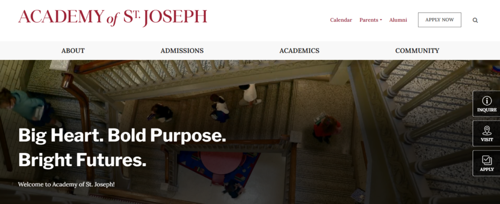 Catholic school Website Design 4 academyofsaintjoseph