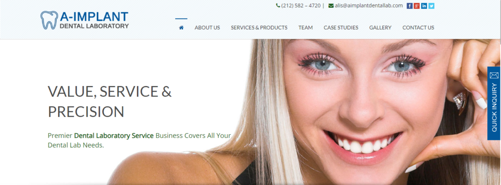 Dental laboratory Website Design 6 aimplantdentallab