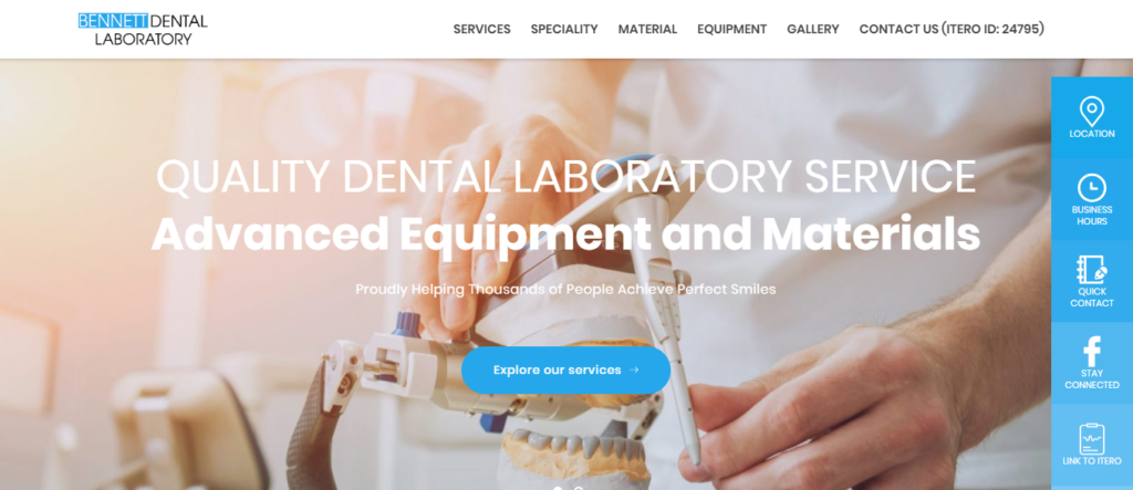 Dental laboratory Website Design 37 bennettdentallab