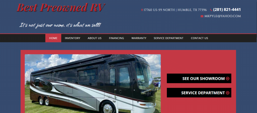 RV Dealer Website Design 49 bestpreownedrv