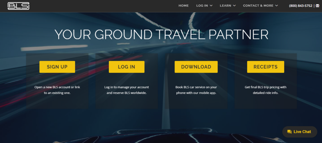 Limousine Service Website Design 50 blsco