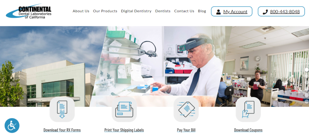 Dental laboratory Website Design 46 continentaldental