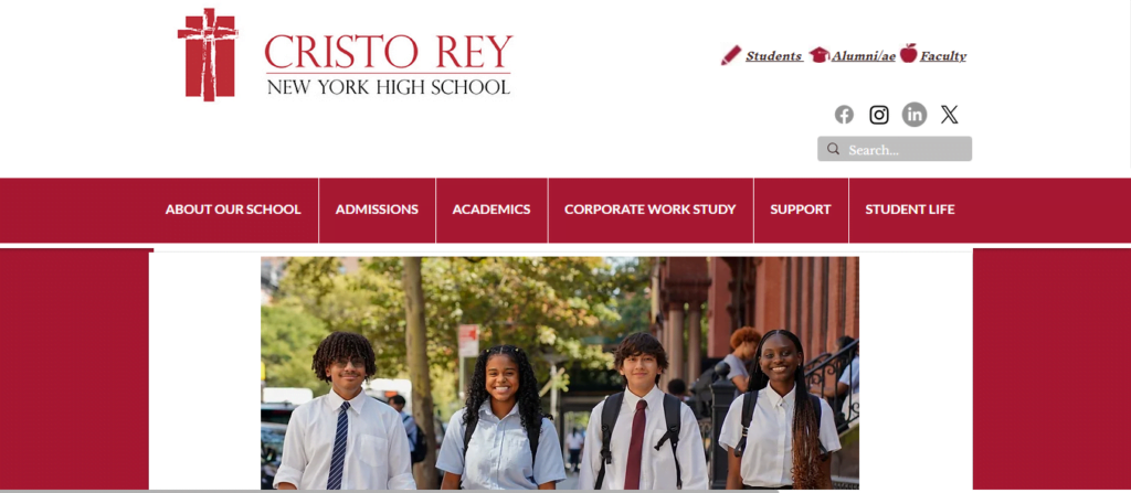 Catholic school Website Design 22 cristoreyny