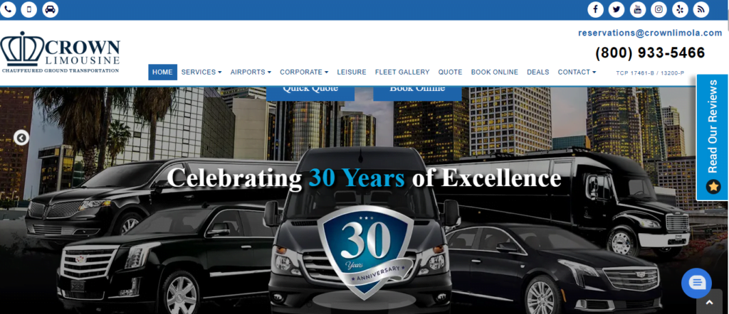 Limousine Service Website Design 40 crownlimola