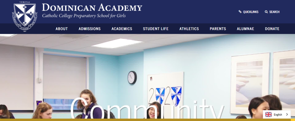 Catholic school Website Design 5 dominicanacademy