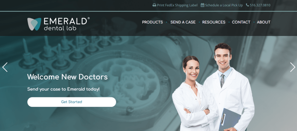 Dental laboratory Website Design 15 emeralddentallab