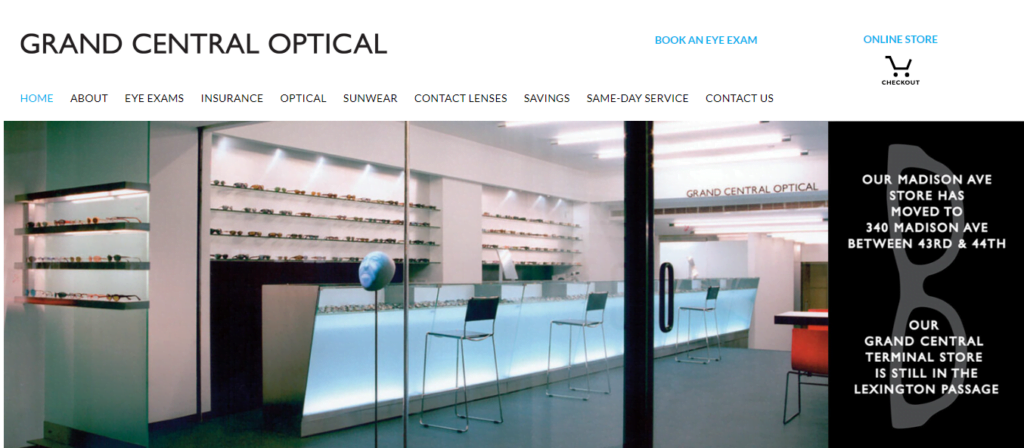 Optician Website Design 15 grandcentraloptical