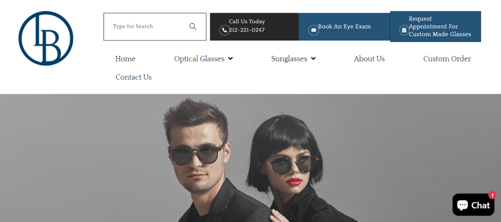 Optician Website Design 11 lableu