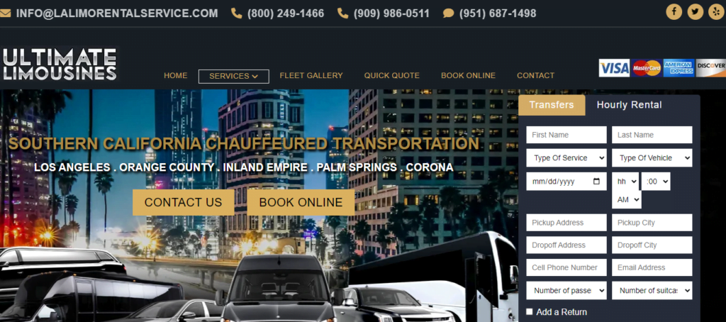 Limousine Service Website Design 49 lalimorentalservice
