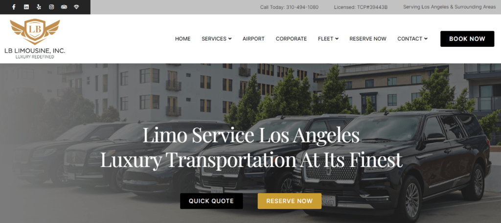 Limousine Service Website Design 43 lblimoinc