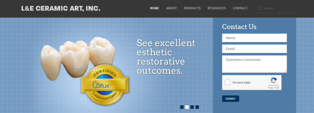 Dental laboratory Website Design 22 leceramic