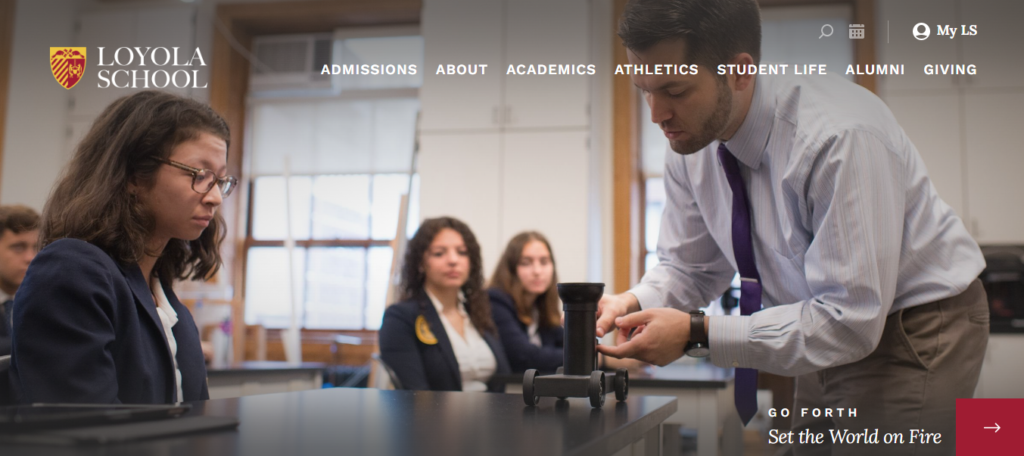 Catholic school Website Design 10 loyolanyc