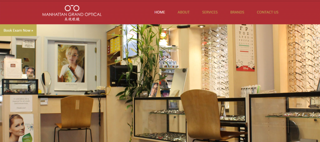 Optician Website Design 4 manhattangrandoptical