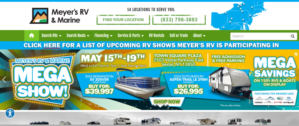 RV Dealer Website Design 22 meyersrvsuperstores