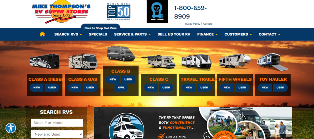 RV Dealer Website Design 34 mikethompson