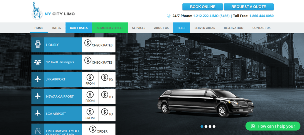 Limousine Service Website Design 2 nycitylimo
