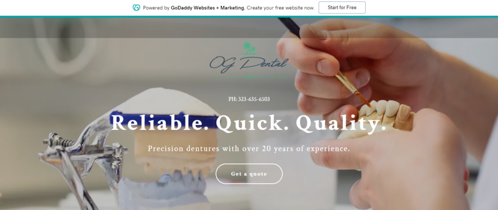 Dental laboratory Website Design 39 ogdentallab.godaddysites
