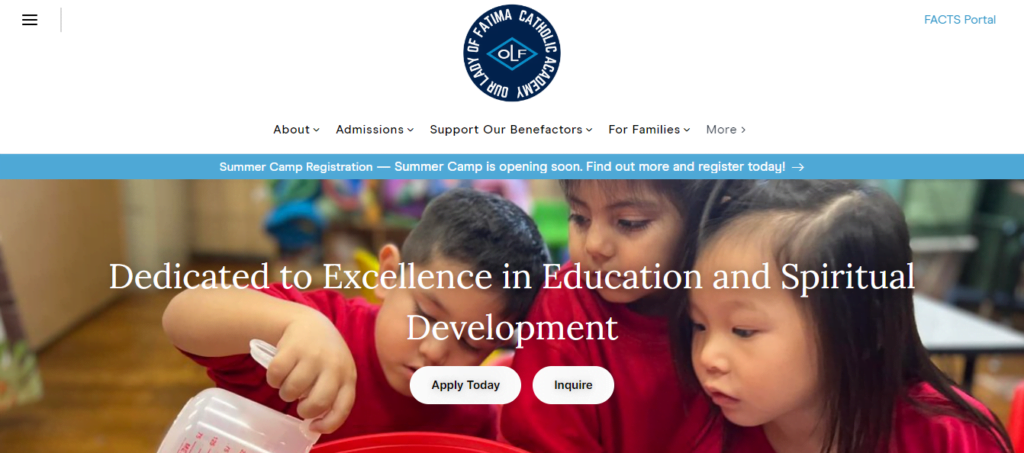 Catholic school Website Design 17 olfcaqueens