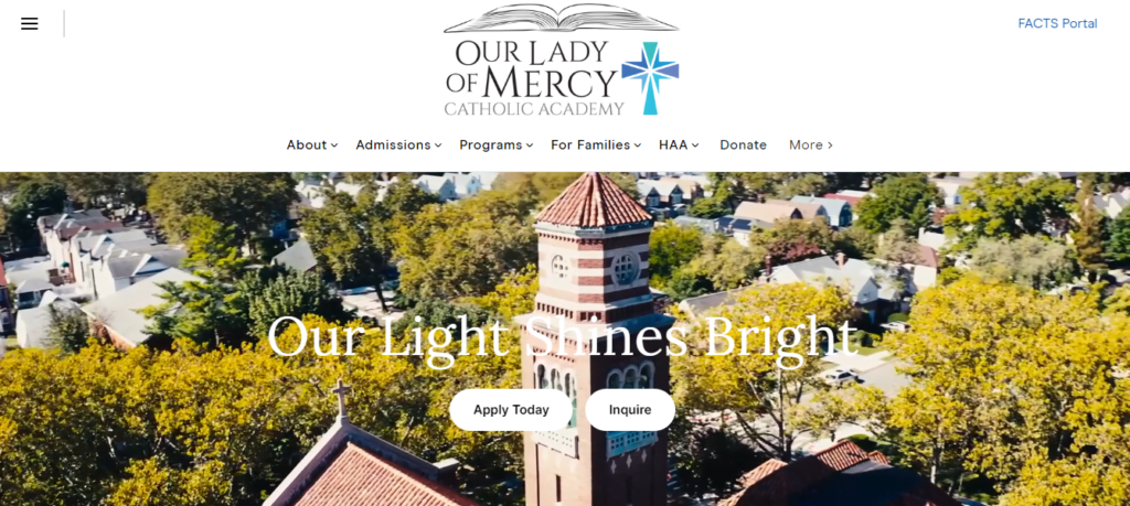 Catholic school Website Design 24 olmercyca