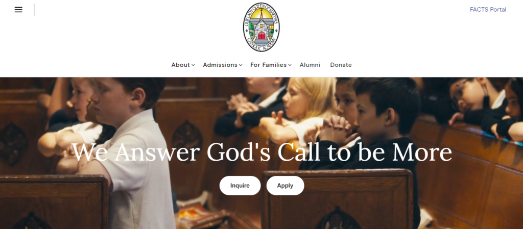 Catholic school Website Design 12 olqmca 1