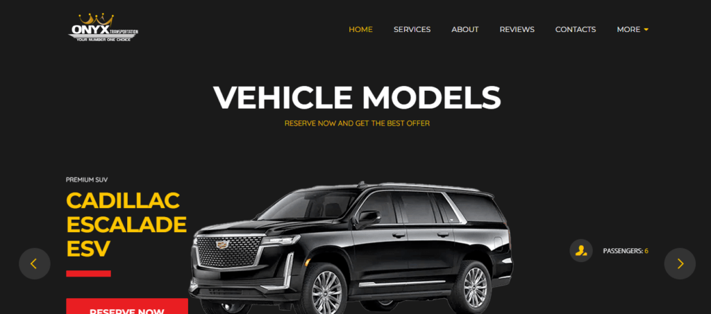 Limousine Service Website Design 6 onyxlimoservice