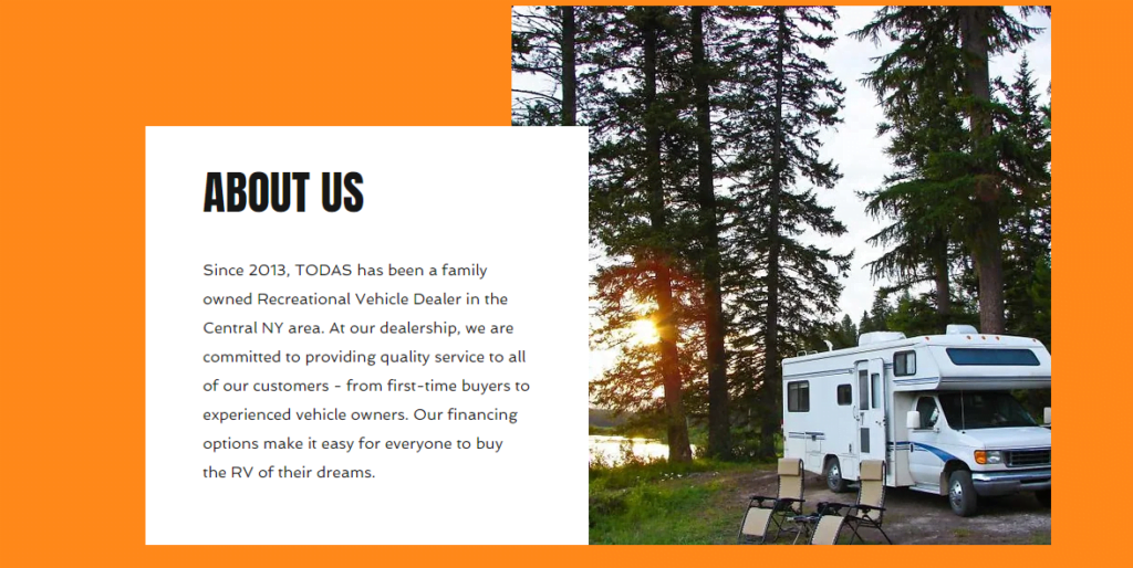 RV Dealer Website Design 19 oswegorv