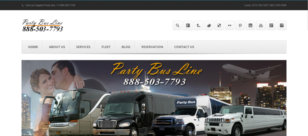 Limousine Service Website Design 47 partybusline