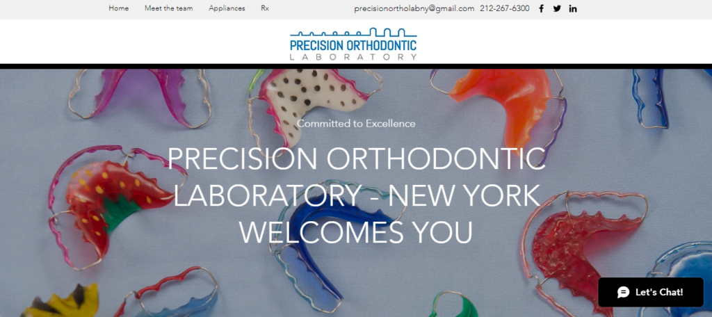 Dental laboratory Website Design 23 precisionortholabny