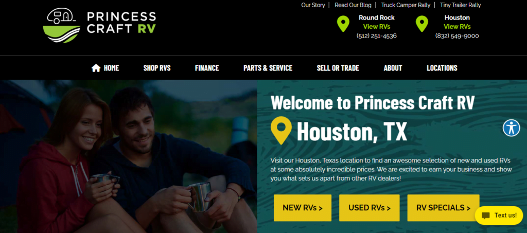RV Dealer Website Design 43 princesscraft