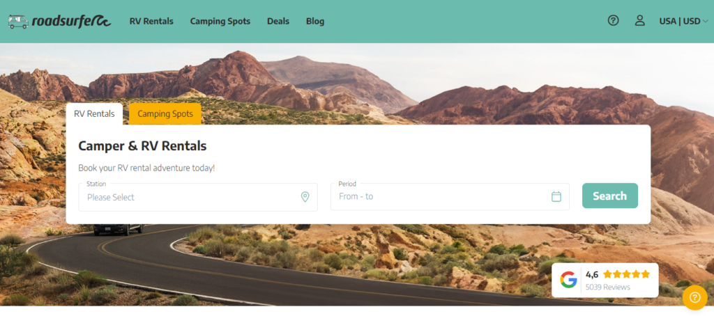 RV Dealer Website Design 29 roadsurfer