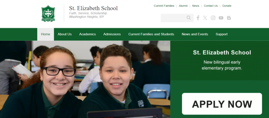 Catholic school Website Design 25 saintelizabethschool