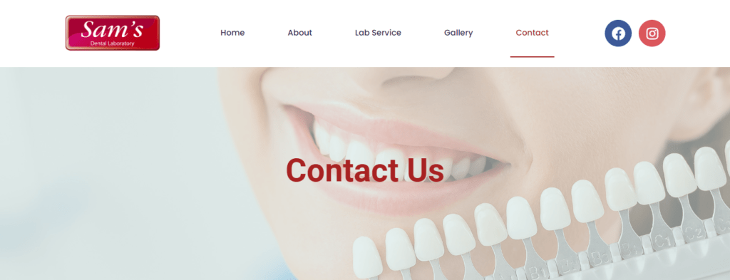 Dental laboratory Website Design 24 samsdentallaboratory