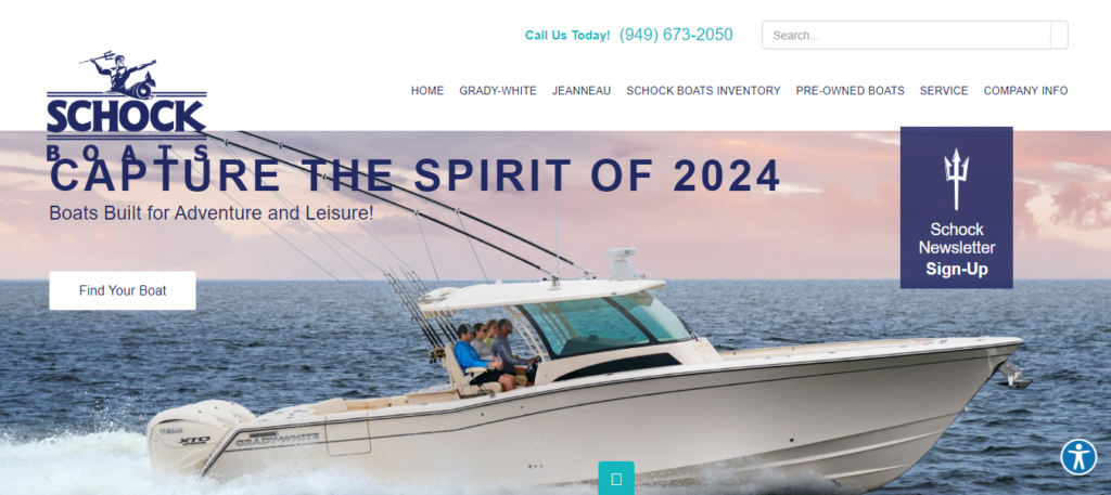 Boat dealer Website Design 41 schockboats
