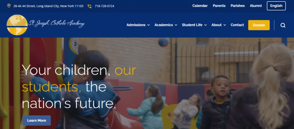 Catholic school Website Design 30 sjcalic
