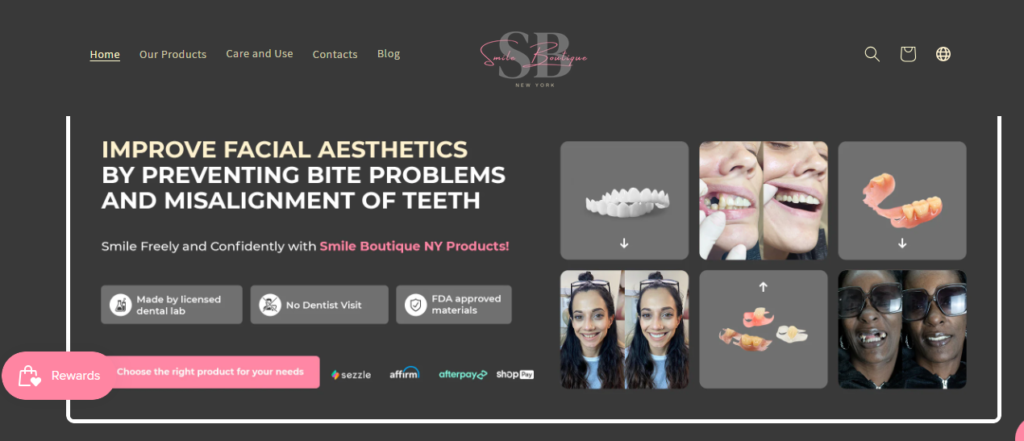 Dental laboratory Website Design 4 smileboutiqueny