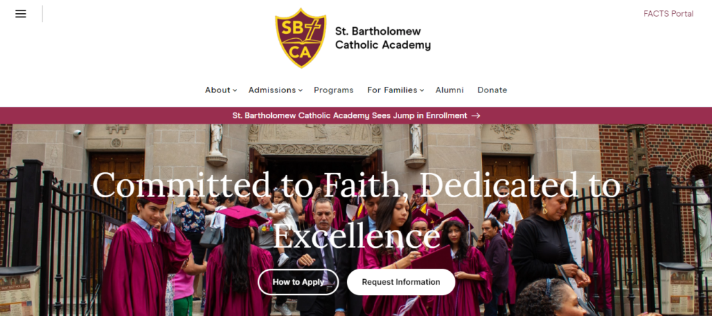 Catholic school Website Design 16 stbartholomewca