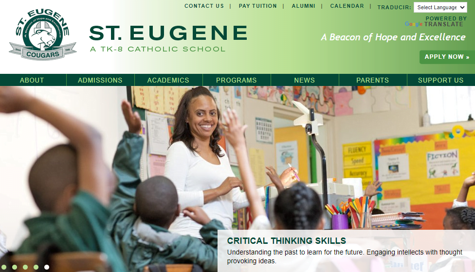 Catholic school Website Design 50 steugene