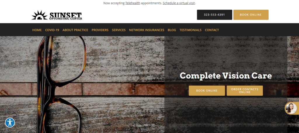 Optician Website Design 46 sunsetoptometric
