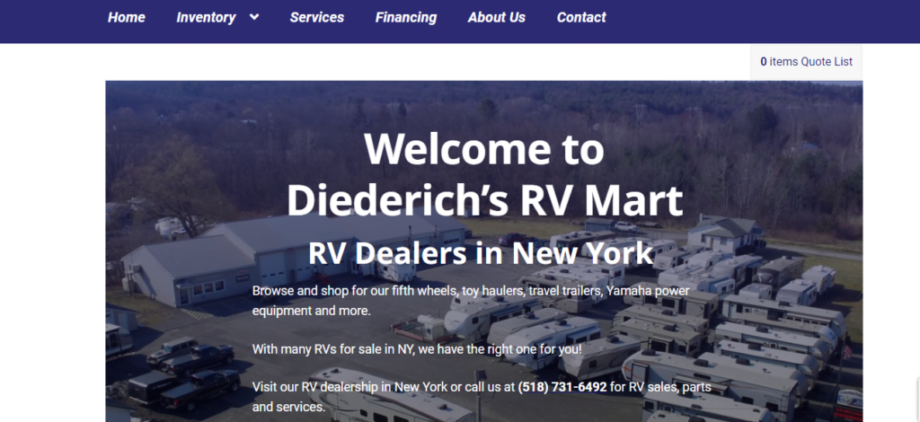 RV Dealer Website Design 8 thervmart